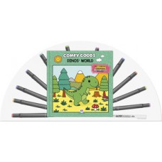 Dinos'''' world - Livro para colorir com 12 canetinhas