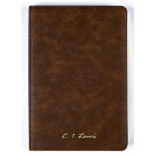 Bíblia C. S. Lewis NVI, Capa luxo marrom, Leitura Perfeita