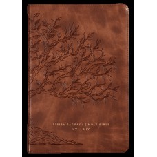 Bíblia Bilíngue NVI/NIV, Português/Inglês, Capa luxo caramelo, Leitura Perfeita