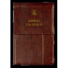 Bíblia Sagrada ACF Slim, Capa luxo marrom com bolso