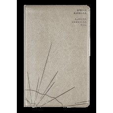 Bíblia Sagrada ACF Slim, Capa luxo cinza, Leitura Perfeita