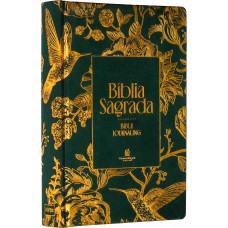 Bíblia NVI Bible Journaling com Espaço para Anotações, Capa verde com pássaros, Leitura Perfeita, Falei com Amor Bíblia NVI Bible Journaling com Espaço para Anotações, Capa verde com pássaros, Leitura Perfeita, Falei com Amor