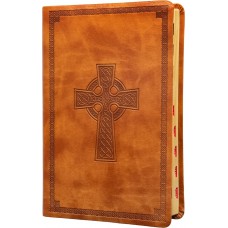 A Bíblia Sagrada ACF, Letra grande, Fonte Leitura Perfeita, com letras de Jesus em vermelho e índice de dedo, Capa luxo Cruz Celta