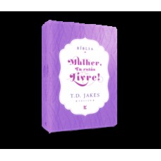 Bíblia Mulher, tu estás livre! - AEC - Capa Luxo - Roxo e creme com índice Bíblia Mulher, tu estás livre! - AEC - Capa Luxo - Roxo e creme com índice