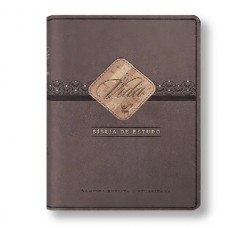 Bíblia de Estudo Vida - ARA - Capa PU - Marrom e café