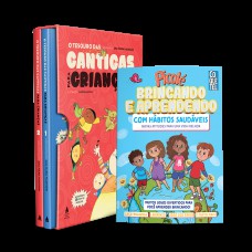 Kit Box Tesouro das Cantigas + Brincando e aprendendo com hábitos saudáveis Kit Box Tesouro das Cantigas + Brincando e aprendendo com hábitos saudáveis