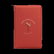 Bíblia NVI com zíper: Está consumado, Capa luxo vermelho com toque emborrachado, Leitura Perfeita Bíblia NVI com zíper: Está consumado, Capa luxo vermelho com toque emborrachado, Leitura Perfeita