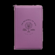 Bíblia NVI com zíper: Em memória de mim, Capa luxo roxo com toque emborrachado, Leitura Perfeita Bíblia NVI com zíper: Em memória de mim, Capa luxo roxo com toque emborrachado, Leitura Perfeita