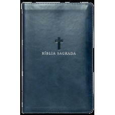 Bíblia NVI, Letra Grande, Capa luxo azul, Leitura Perfeita