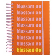 Meu plano perfeito: Florescer, planner sem data para adolescentes com capa dura neon, capa Blossom out | Planner 2026
