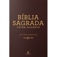 Bíblia NVI, Letra Gigante, Capa luxo marrom, Leitura Perfeita