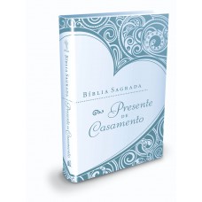 Bíblia Presente de Casamento, NTLH, Capa luxo azul, Caixa de Presente Bíblia Presente de Casamento, NTLH, Capa luxo azul, Caixa de Presente